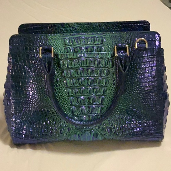 Blue/Green Brahmin Leather Purse - Picture 2 of 6